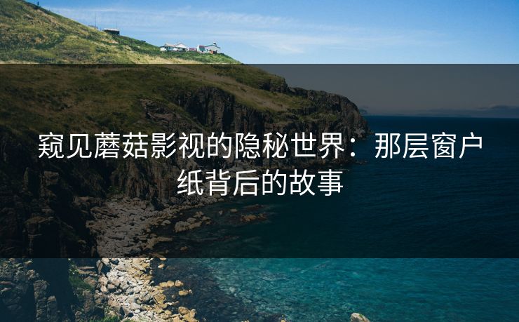 窥见蘑菇影视的隐秘世界：那层窗户纸背后的故事