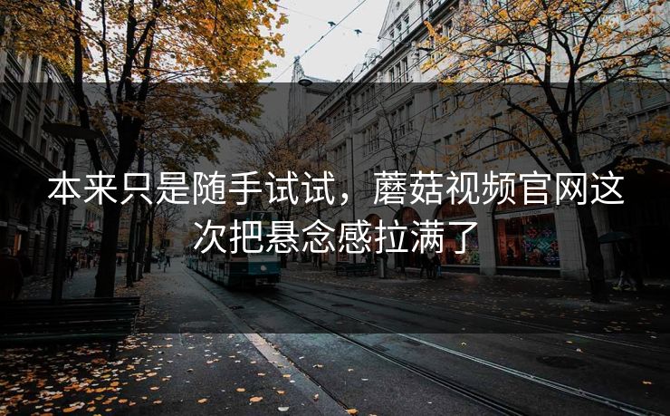 本来只是随手试试，蘑菇视频官网这次把悬念感拉满了